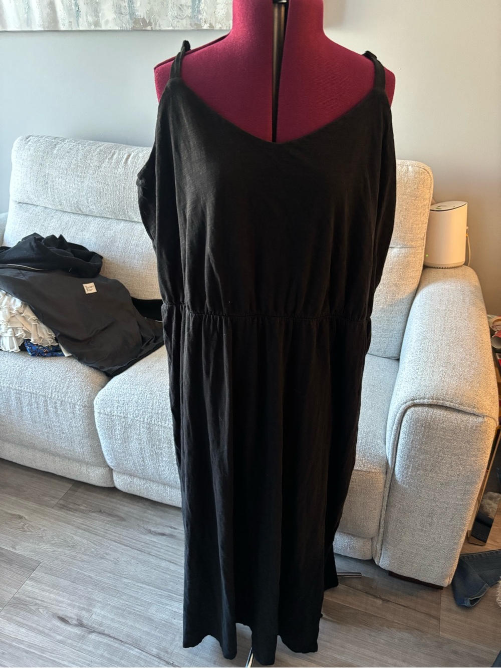Old Navy Black Maxi Dress with Spaghetti Straps